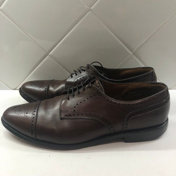 Allen Edmonds Sanford Brogue Cap Toe Mens Dress Shoes 13 C Brown 5367
